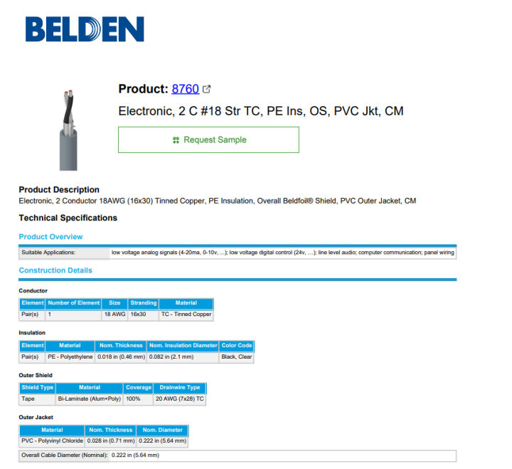 belden-8760-สายสัญญาณเสียง-สายชีลด์-2-core-ขนาด-audio-wiring-cable-18-awg-แบ่งขายราคาต่อเมตร