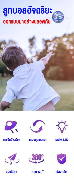 linpure-ของเล่นเด็ก-ลูกบอลบินวิเศษ-ฟลายอิ้ง-ลูกบอลหมุน-ลูกบอลเสียงหึ่งๆ-มีไฟled-หมุนได้-360องศา-ของเล่นสำหรับเด็ก-พร้อมส่ง