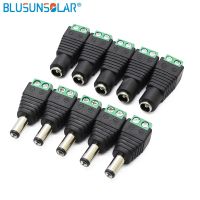 2.1mm x 5.5mm CCTV Cameras  Female Male DC Power Plug Adapter DC Power Female Plug Jack Adapter Connector Male Plug Socket  Wires Leads Adapters