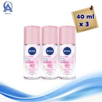 Nivea Whitening Deep Serum HokKA ido Rose Roll-on 40 ml x 3. นีเวีย ไวท์เทนนิ่ง ดีพเซรั่ม ฮอกไกโด โรส โรลออน ขนาด 40 มล. แพ็ค 3 ขวด