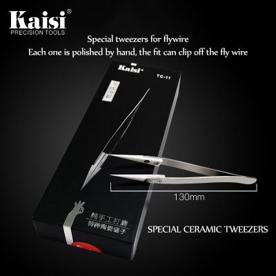 【☃】 Online One Store Kaisi แหนบตรงปลายเซรามิกความแม่นยำสแตนเลสระดับสูงสำหรับเครื่องมือเคลื่อนที่