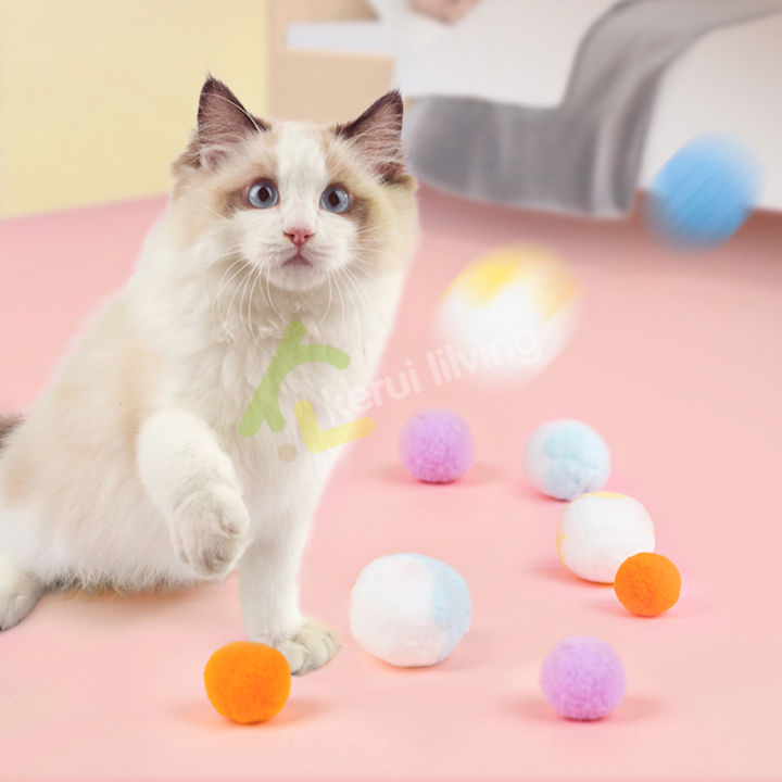 ของเล่นสัตว์เลี้ยง-pet-toys-ลูกบอล-ลูกบอลของเล่นแมว-บอลแมว-ลูกบอลแมว-ของเล่นลูกบอล-1-กล่อง-12-ชิ้น-บอลนุ่มนิ่ม-บอลสัตว์เลี้ยง-สำหรับแมว