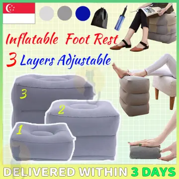 Inflatable Three-layer Foot Pad PVC Kids Flight Sleeping Footrest Pillow  Resting On Airplane Car Bus