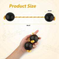 1 Pairs of Rhythm Balls, Shaker Cup Instruments Classic African Rattles Hand Percussion Instruments (Black)