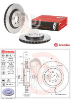 09 8615 11 จานเบรค ล้อ R (ยี่ห้อ BREMBO) รุ่น HC/PVT VOLVO S60 V70 R 2.5 T AWD ปี2003-&amp;gt;