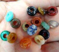 【CW】 4x10MM Gem Stone Big Hole Beads Pendant 4MM for Jewelry Making Necklace 10Pc