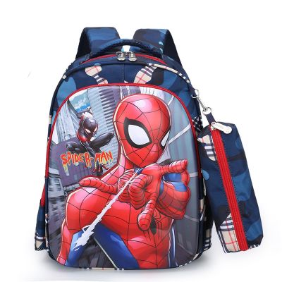 Disney Spiderman Children Cartoon Animal Design Backpack Figure Kindergarten School Bag for Boys Anit-lost Infantil Schoolbag