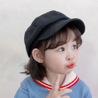 YOYOCORN New Children 39;s hats autumn and winter boys caps British plaid octagonal hats Korean version Japanese wild girls berets