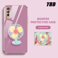 YBD เคสโทรศัพท์แบบธรรมดาหรูหราสำหรับ Vivo Y20 2021 Y20i Y20S G Y12S 2021 Y20A Y12A Y3S Vivo 2026 V2029 V2038 V2044 V2033 V2042 V2069 V2039 V2068 V2027 V2032 สเตอริโอหมุนได้พัดหลากสีเคสกันกระแทกกล้องคลุมทั้งหมด