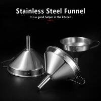 【CW】 304 Funnel Accessories for coffee oil Transferring Wide stem Canning Filter funil Tools