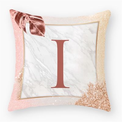 Golden Pink Letter Cushion Pillowcase Decoration Sofa Pillowcase Polyester Pillowcase Decoration Decoration for Home