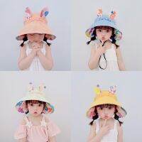 CUTE BABY?พร้อมส่ง?หมวกเด็ก หมวกป้องกันแดด ลายกระต่ายสเตอริโอ สําหรับเด็กเด็ก(670)