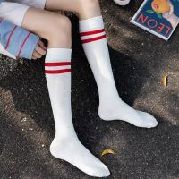 【CC】ↂ№✔  Color Striped Cotton Calf Socks Sport Korea Fashion Stockings Warm Knee