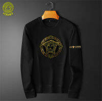 ♥(ภาพจริง)♥2023ใหม่ VersaceˉMen S Round Neck Sweatshirts Long-Sleeve Sweater Fashion Logo Casual Comfortable Sweatshirts