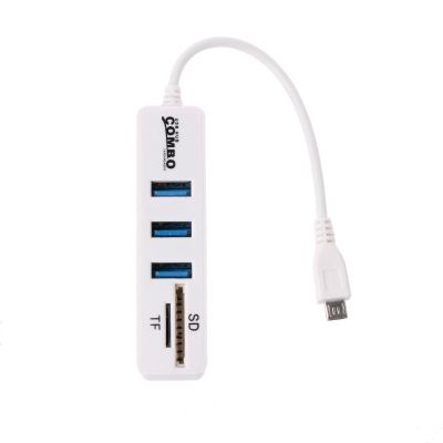 1 Pc 3 Port USB 2.0 Hub Splitter Combo Micro USB Connector Cable OTG SD/TF Card Reader High Speed New USB Hubs