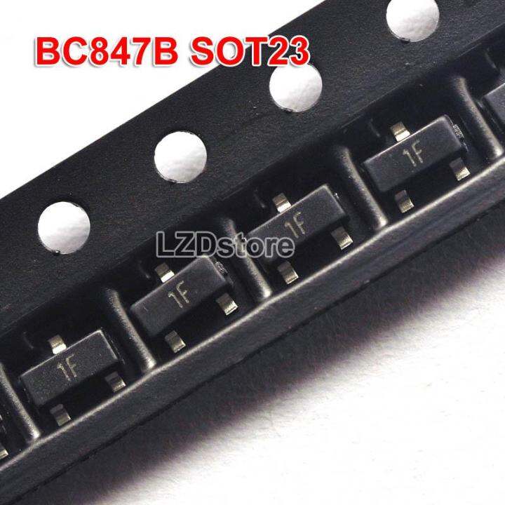 100ชิ้น-sot23-bc847b-bc847-1f-sot-smd-847b-sot-23ทรานซิสเตอร์ใหม่