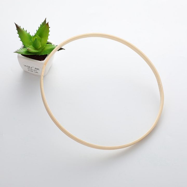 4x-dream-bamboo-rings-wooden-circle-round-catcher-diy-hoop-for-flower-wreath-house-garden-plant-decor-18cm