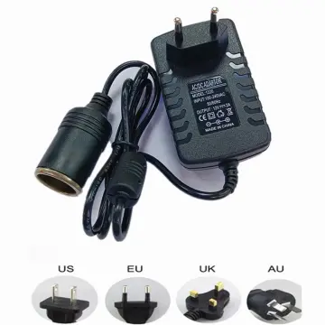 Car Charger Adapter Plug US EU 220V AC To 12V DC Car Power Adapter