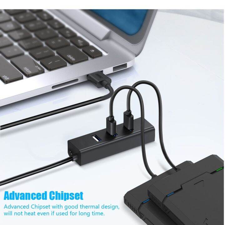 usb-ฮับ-usb-2-0ฮับยูเอสบี2-0ที่พ้วง-usb-ฮับแยก-usb-ใช้อะแดปเตอร์แปลงไฟ4พอร์ตตัวขยายมินิ-usb-ฮับ2-0