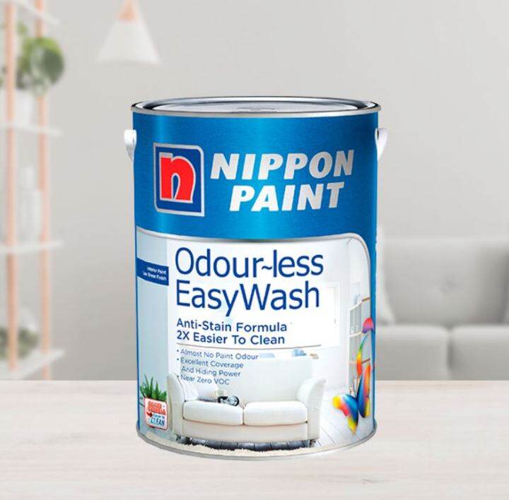 Nippon Paint OdourLess Easy Wash AntiStain Formula With Attraction Colour Trends Lazada