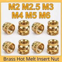 ✌⊕✒ M2 M2.5 M3 M4 M5 M6 Brass Hot Melt Insert Knurled Nut Thread Heat Molding Double Twill Injection Embedment Nut For 3D Printer