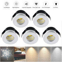 5Pcs Lamp Fixture Spot Downlight Cabinet Mini 3w LED Recessed