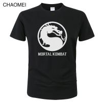 ราคาถูกเสื้อยืดแขนสั้นลําลอง ผ้าฝ้าย พิมพ์ลาย Mortal Kombat สีดํา แฟชั่นฤดูร้อน สําหรับผู้ชายS-5XL