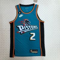 เสื้อกีฬาบาสเก็ตบอลแขนสั้น ลายทีม Detroit Pistons Cade Cunningham Teal 2023 Nba สําหรับผู้ชาย 2023