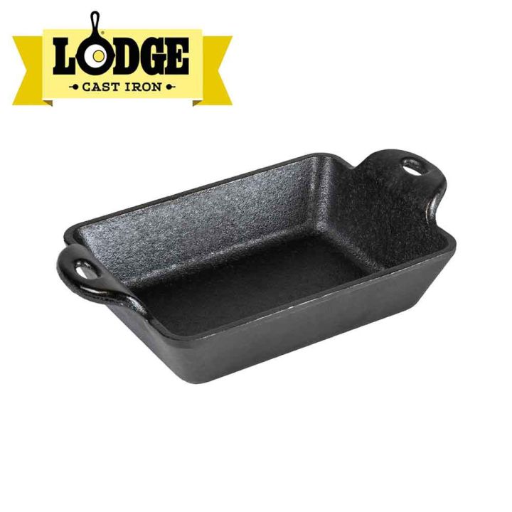 Lodge Cast Iron Heat Treated Rectangular Mini Server 14 Ounce