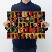 【D029】 The New Marvel Hero Head Collection Kraft Paper Retro Poster Cafe Bar Decorative Painting