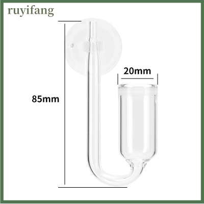 ruyifang เครื่องกระจาย CO2แบบเกลียวแก้วเคาน์เตอร์ฟองสำหรับ CO2ตู้ปลาเครื่องกระจายคาร์บอนไดออกไซด์สำหรับถังผลิต CO2กระบอกสูบอุปกรณ์ตู้ปลา