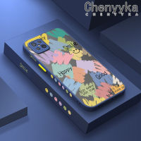 เคส Chenyyyka สำหรับ OPPO A92s Reno 4Z 5G เคสลายกราฟฟิตีดีไซน์ใหม่ด้านหลังเป็นฝ้าเคสโทรศัพท์แบบแข็งขอบสี่เหลี่ยมซิลิโคนกันกระแทกเคสป้องกันเลนส์กล้องถ่ายรูป