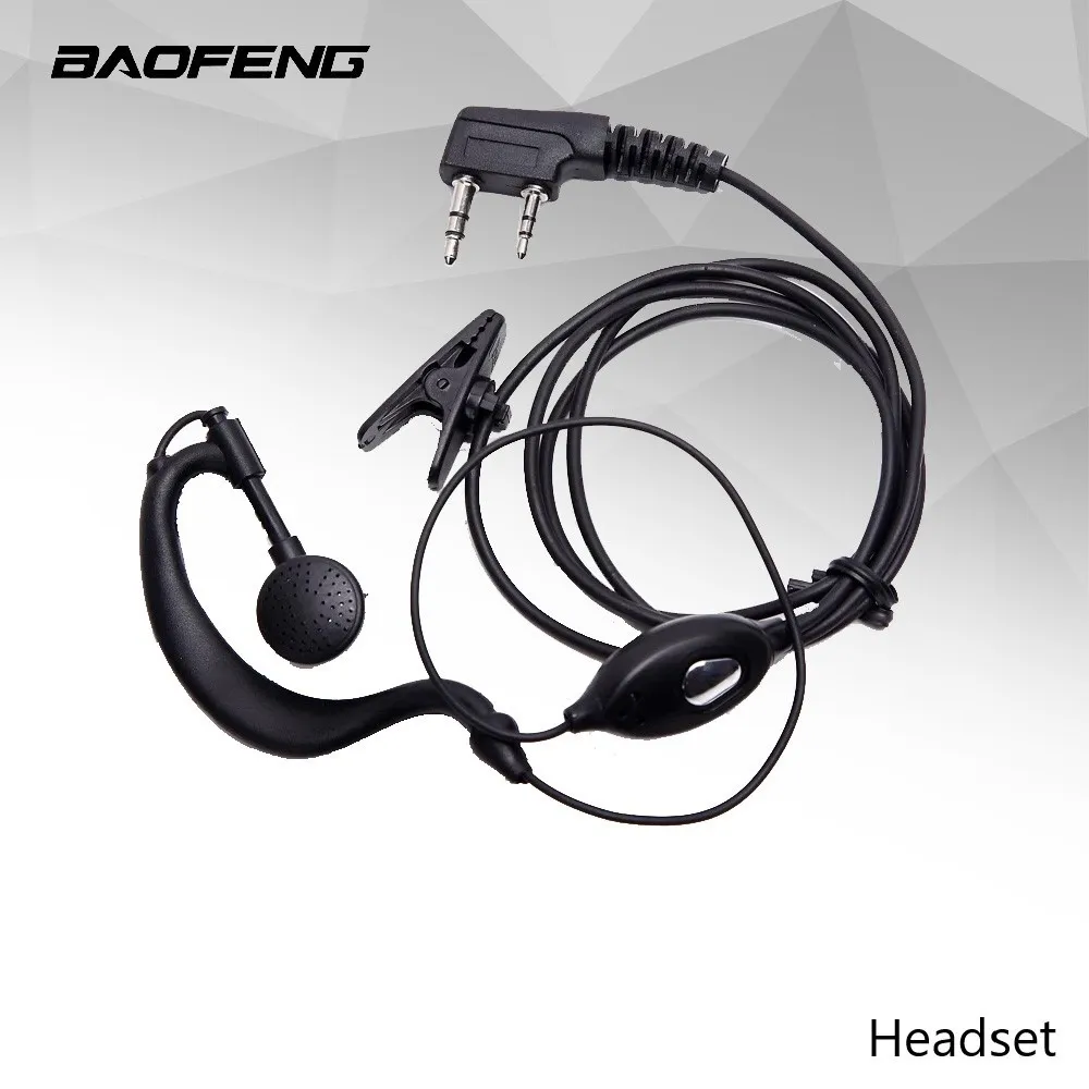 Baofeng 2 Pin Mic Headset Earpiece Ear Hook Earphone Radio Headset two way  radio walkie talkie | Lazada PH