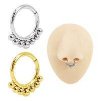 Septum Circular Barbells Fake Nose Ring Bohemia Design New Round Nose Piercing Medical Stainless Steel Woman Jewelry Pircing Electrical Connectors