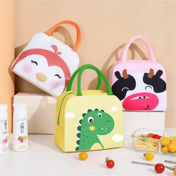 Cartoon Yellow Duck Lunch Box Portable Insulated Thermal Lunch Bag Kids  Waterproof Canvas Handbag Food Bags for Women