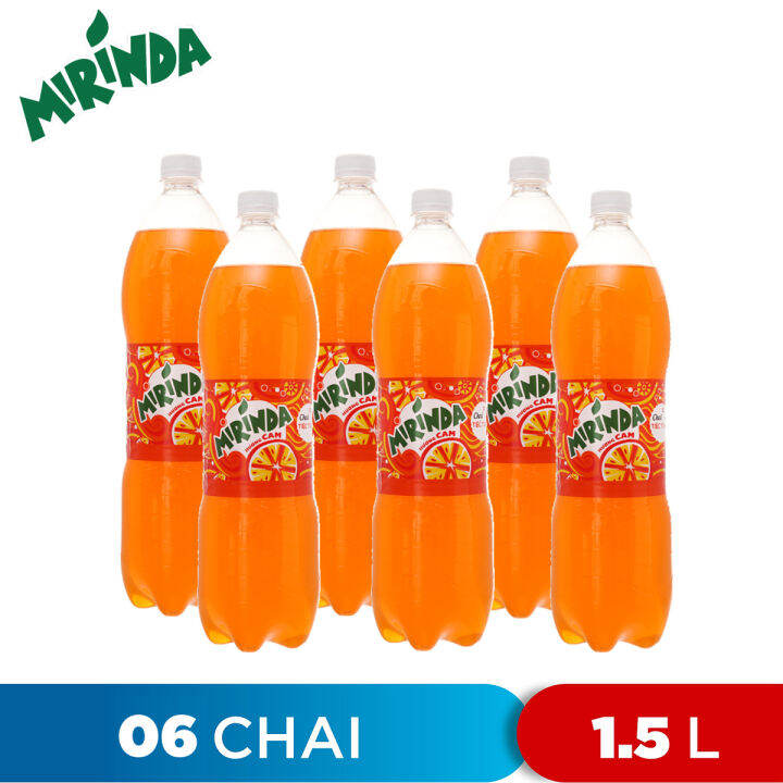 LỐC 6 CHAI NƯỚC NGỌT CAM MIRINDA 1.5L | Laz…