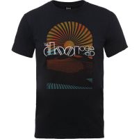 Hot sale The Doors band graphic Mens 100% Cotton Round Neck Short Sleeve T-Shirt  Adult clothes