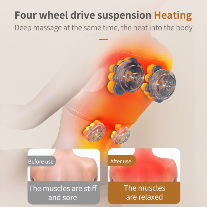 jinkairui-เครื่องนวดคอ-เครื่องนวดหลัง-4-หัว-การนวด-ชิอัตสึ-เครื่องนวดตัวเอวไหล่-neck-massager-body-massage-pillow