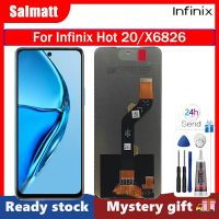 Salmatt จอแอลซีดีไอพีเอซดั้งเดิมสำหรับ Infinix ร้อน20 X6826 X6826C X6826B สัมผัสหน้าจอ LCD หน้าจอดิจิตอลแทนการประกอบสำหรับ Infinix Hot 20