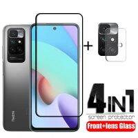 ◊✷﹍ 4-in-1 For Redmi 10 2022 Glass For Xiaomi Redmi 10 2022 Tempered Glass Full Cover Screen Protector For Redmi 10 2022 Lens Glass