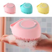 Baby Bath Brush Massage Gloves Soft and Safe Silicone Comb with Shampoo Box Childrens Accessories Baby Bath Beauty Tools