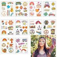 【YF】 10pcs Hippie 1970s and Stickers Band Smiling Sticker for