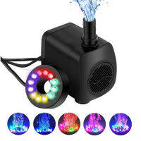 AC 220V 35W Submersible Water Pump With 12 LED lights 220-240V For Aquarium Fish Tank Pond Fountain EU plug