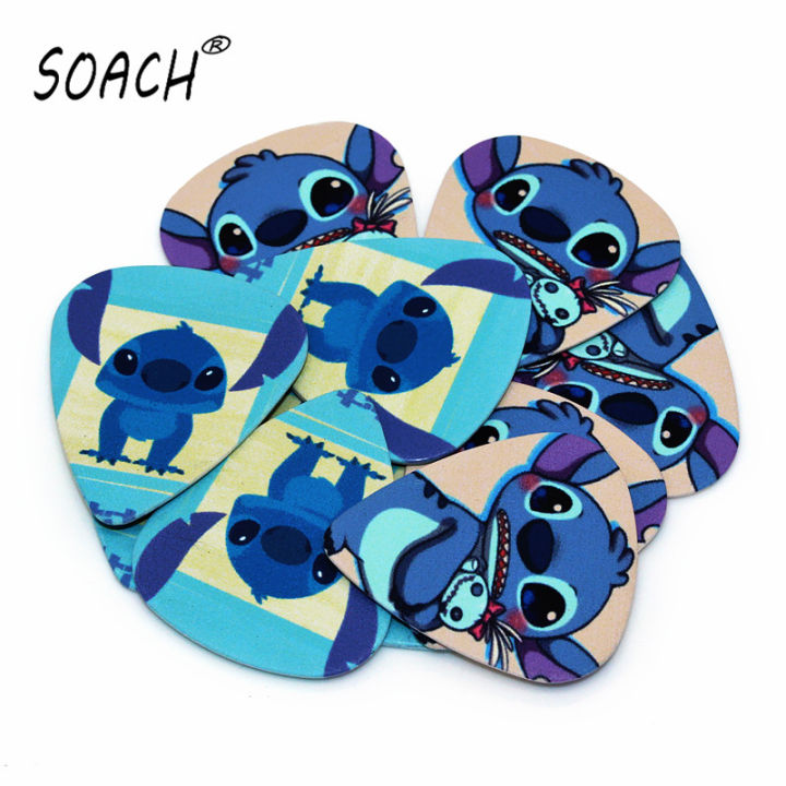 soach-10pcs-0-71mm-high-quality-two-side-earrings-pick-diy-design-guitar-guitar-picks-european-and-american-cartoon-characters-guitar-bass-accessori