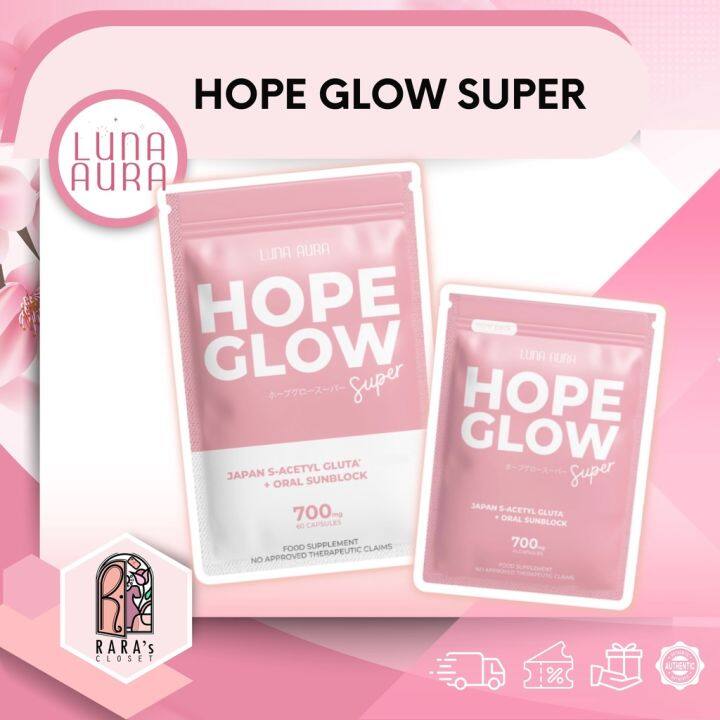 Luna Aura Hope Glow Super Biggie Caps Mini Caps Mg Japan Gluta With Oral Sunblock