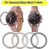 sdfdfsgs Anti-collision Diamond Bezel Metal Styling For Samsung Galaxy Watch 3 41mm Ring Adhesive Protector Cover Case Galaxy watch3 41