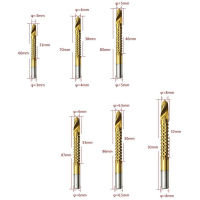 หัวเจาะหัวเจาะคอมโพสิตแบบเกลียวสกรูเกลียวความเร็วสูงดอกสว่าน6ชิ้นของ Huawou