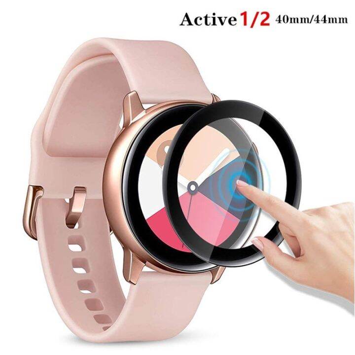 3d-อุปกรณ์ป้องกันหน้าจอกระจกเทมเปอร์พรีเมี่ยมสำหรับ-samsung-galaxy-watch-active-2-40มม-และ44มม-ฟิล์มสมาร์ทวอท์ชแก้ว