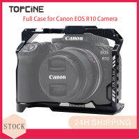 Topcine แท่นโครงใส่กล้อง R10 Canon EOS,กรง R10อะลูมินัมอัลลอยพร้อม1/4 "-20และ3/8"-16รูเกลียว,รองเท้าเย็นและแผ่นปล่อยอย่างรวดเร็ว