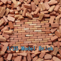 528pcs 1/35 Scale WW2 European Building Scene Architectural Model Material  Red and White Plaster Brick Wall Brick Diorama Screw Nut Drivers